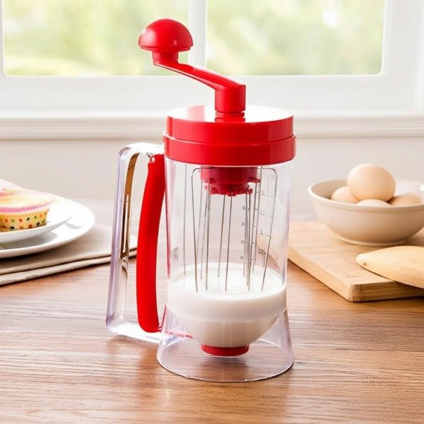 Producto - MAQUINA BATIDORA MANUAL Y DISPENSER PARA PANQUEQUES Y MASAS LIVIANAS 900ML