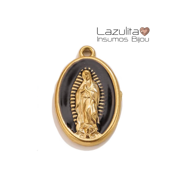 Producto - MEDALLA GUADALUPE ACERO NEGRA