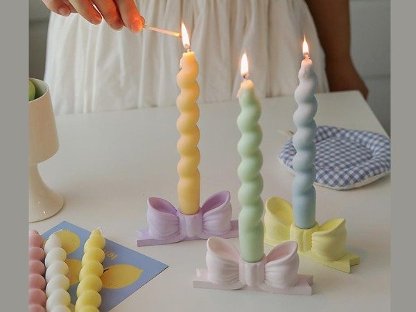 Producto - Molde porta vela moño