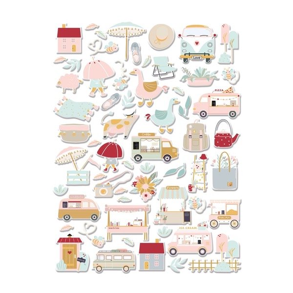 Producto - Pegatinas Puffy ilustraciones Viviendo Outdoors