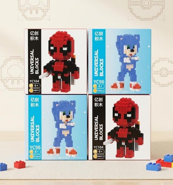 Producto - Micro Bricks de Deadpool y Sonic - Ingrese para elegir