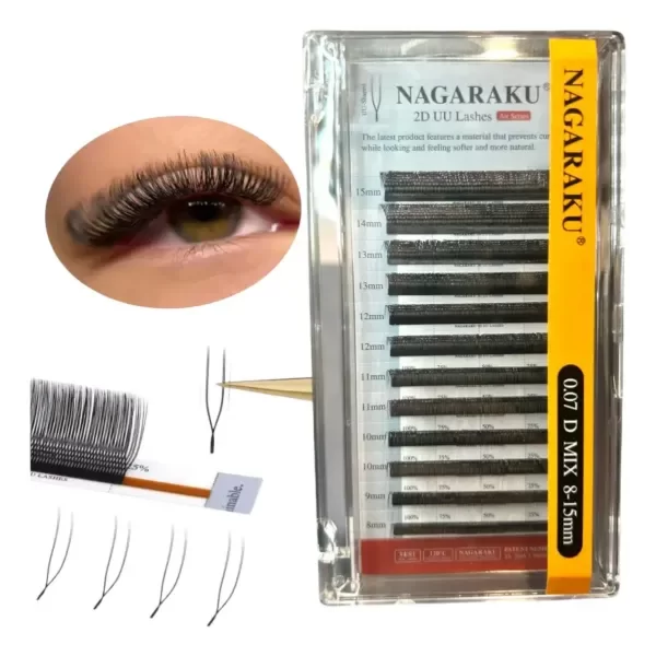 Producto - PESTAÑAS TECNOLOGICAS NAGARAKU 2D UU   0.07D MIX