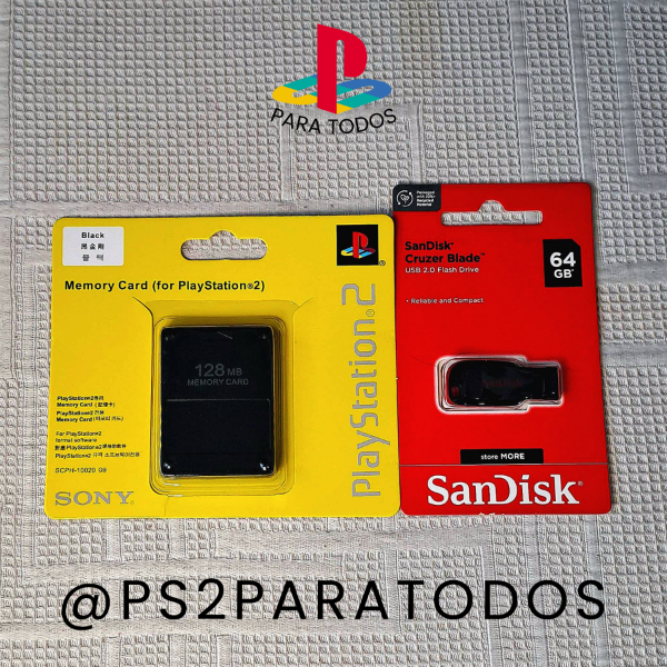 Producto - PS2 - PENDRIVE 64GB + MEMORY CARD 128MB