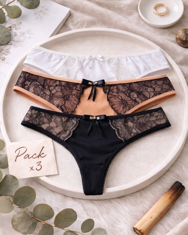 Producto - COLA LESS O VEDETINAS   ALGODÓN SURTIDA - PACKX3