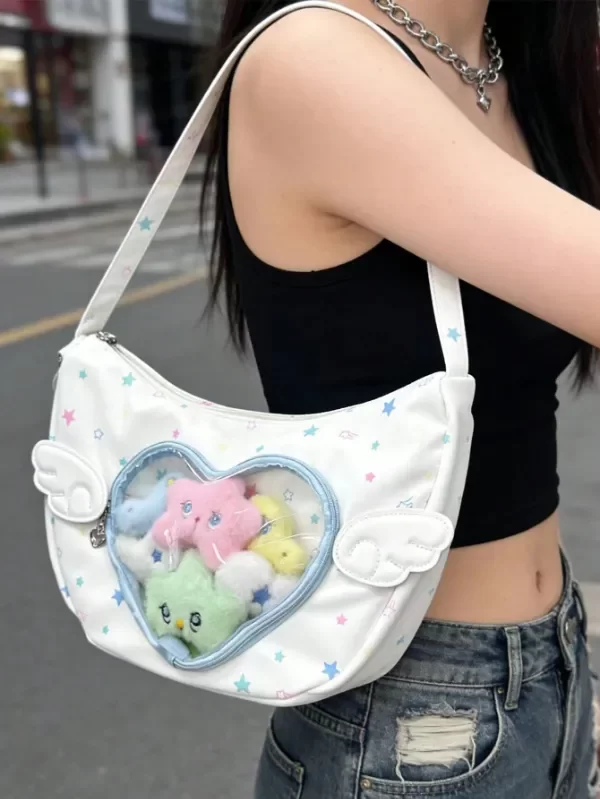 Producto - Cartera Blanca con estrellas y visor . - 2