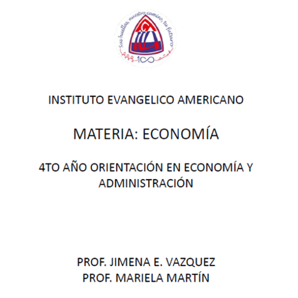 Producto - Economía 4to. - Cuadernillo