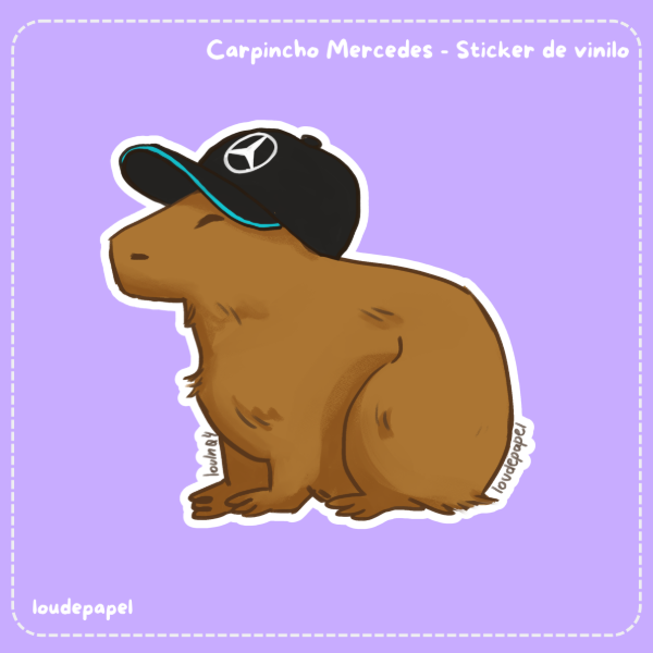 Producto - Carpinchito de Mercedes - Sticker de vinilo