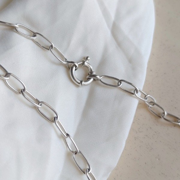 Producto - CADENA DE PLATA FORCET ESLABONES 1CM (CIERRE MARINERO) 45CM - 2