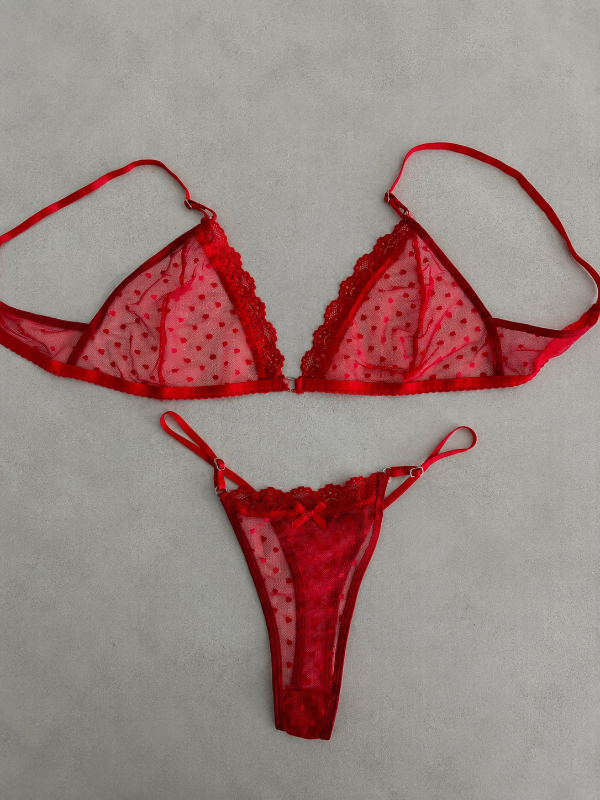 Conjunto Microtul Roma rojo