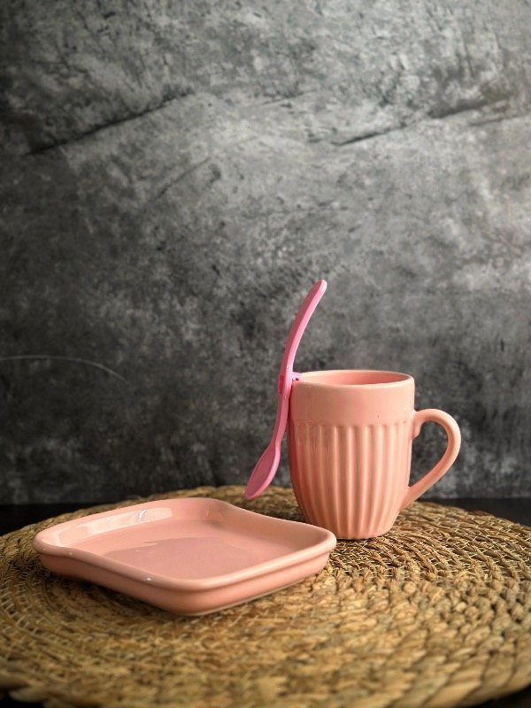Producto - Set café minimalista Rosa - juego de café y Band. Tostada