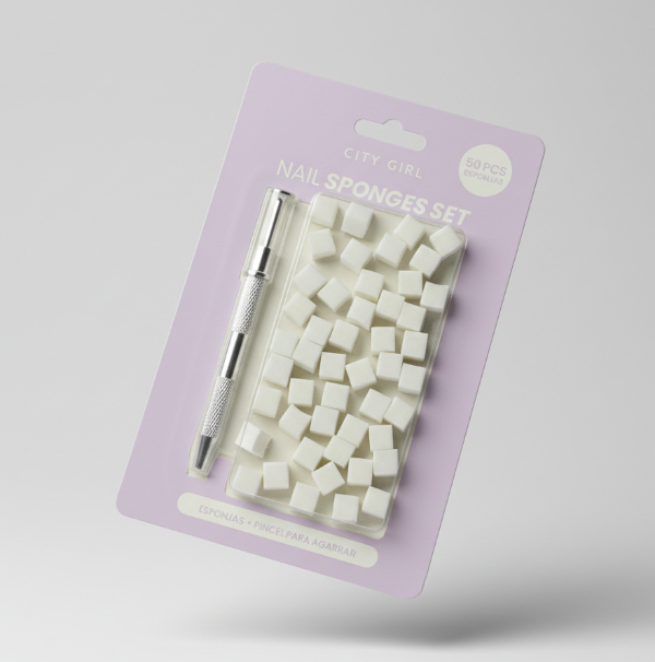 Producto - Set de Esponjitas y Aplicador p/Polvos - City Girl