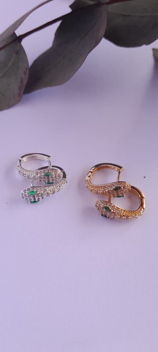 Producto - Aros acero serpiente strass