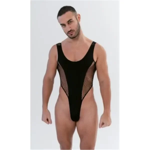 Producto - Body cavado de microfibra y red