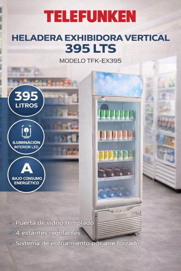 Producto - Heladera Exhibidora Telefunken 395 Lts