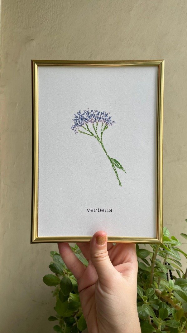 Producto - verbena + marco dorado