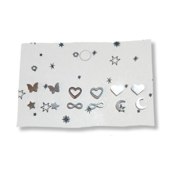 Producto - SET de 6 pares de aritos en acero quirúrgico