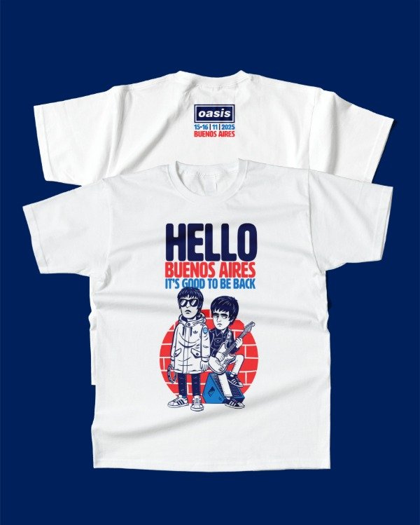 Producto - Remera Oasis "Hello Gallagher"