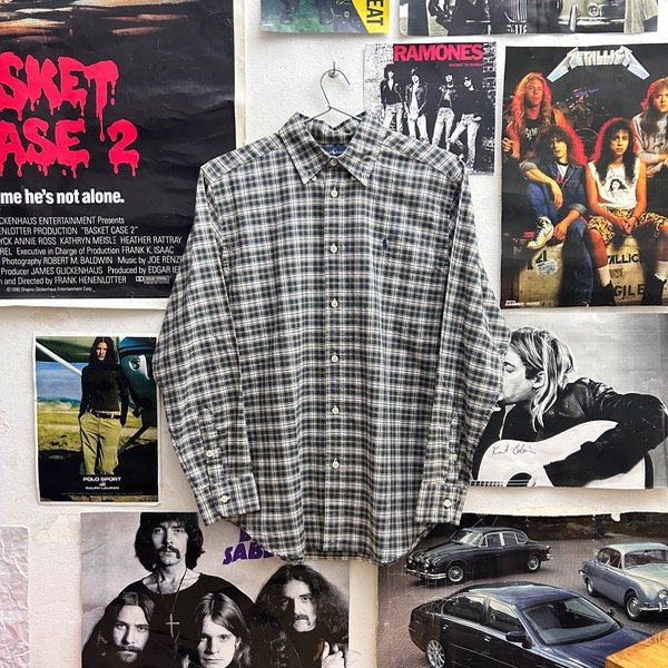 Producto - 1990s Camisa Polo Ralph Lauren Cuadriye