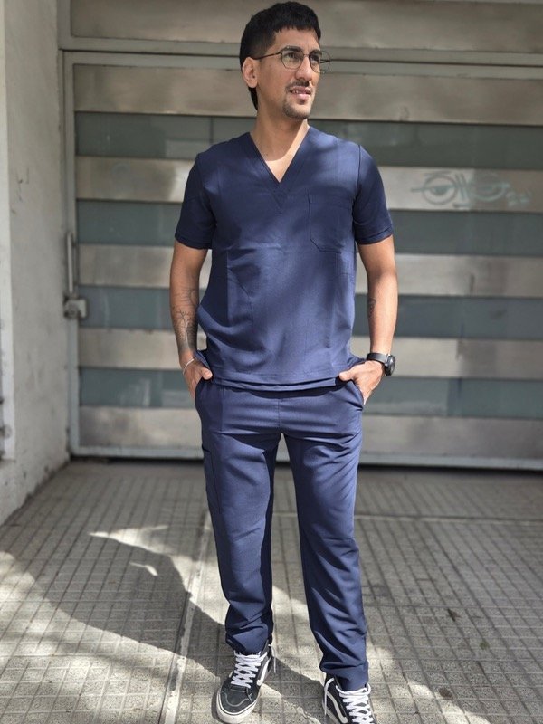 Producto - OLIVO SPANDEX (Azul Liso)