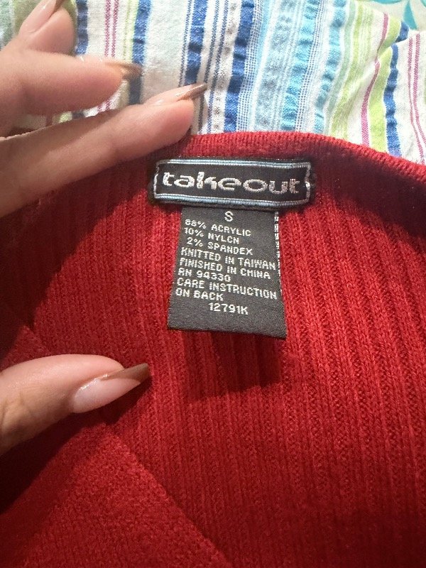 Producto - Sweater Bordo Takeout T. S - 1