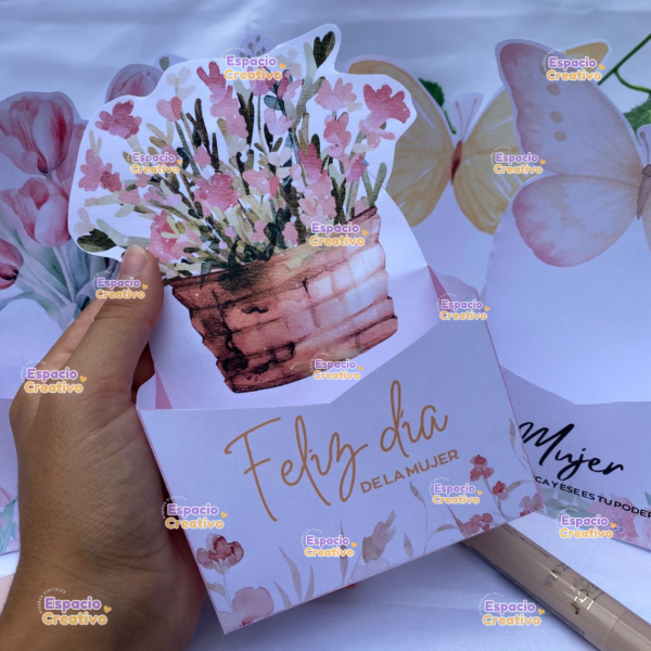 Producto - Pack Cajas Florales Día de la Mujer - 5 Diseños Imprimibles