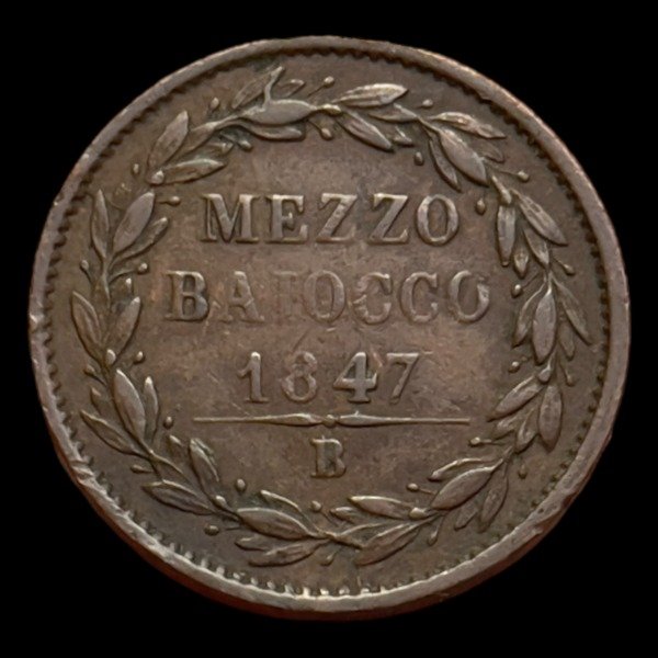 Producto - Estados Pontificios 1847. 1/2 Baiocco - PIO IX