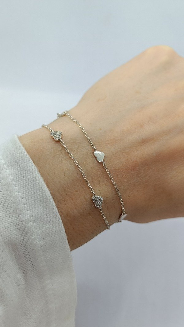 Producto - Pulsera Doble con Corazones - 0