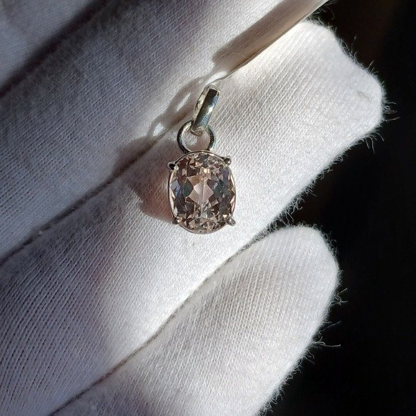 Producto - Dije en plata 925 morganita oval