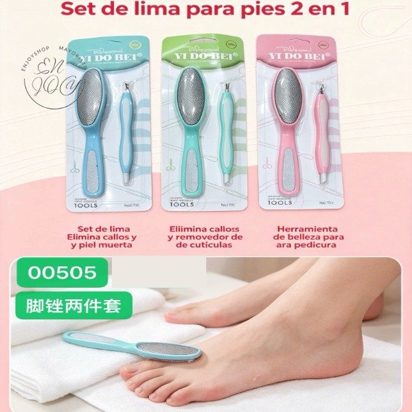 Producto - PACK X12 SET Lima X2 De Uñas Metal En Blister 00505