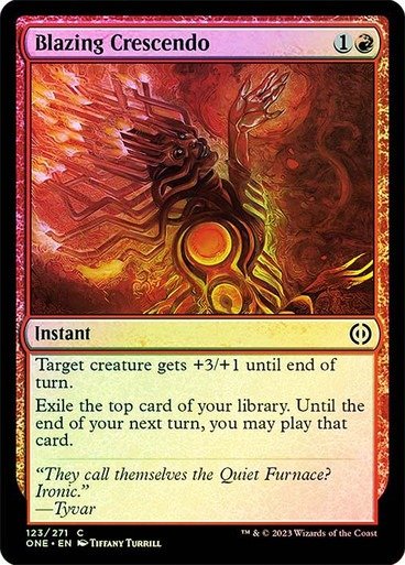 Producto - Blazing Crescendo Foil  Phyrexia: All Will Be One