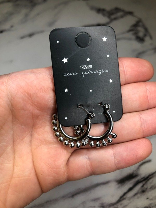Producto - Aros Nómada acero quirúrgico plateados