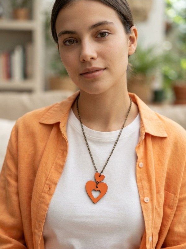 Producto - Collar Corazón / Naranja Valencia - 0