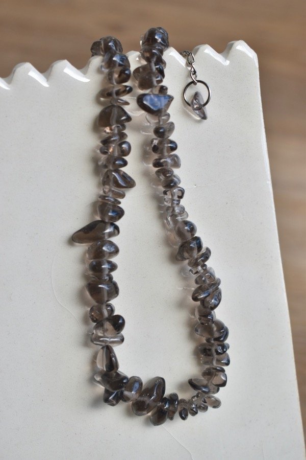 Producto - Collar chips Cuarzo Ahumado