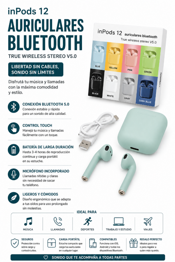 Producto - AURICULAR BT I12 - 0
