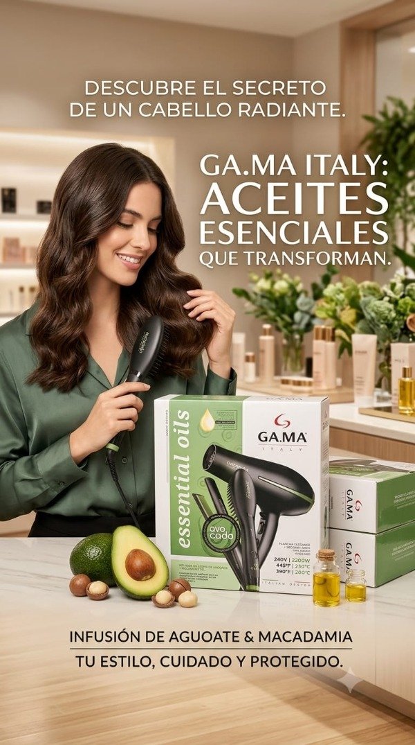 Producto - COMBO GA.MA AVOCADO PLANCHA + SECADOR +MINI ALISADOR