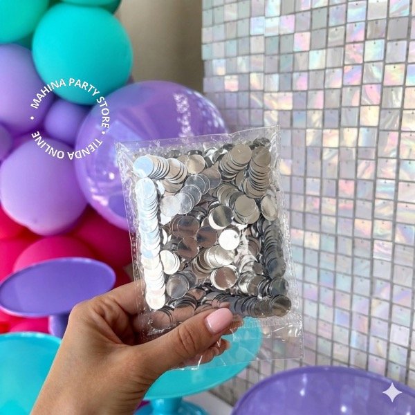 Producto - Confetti redondo plata