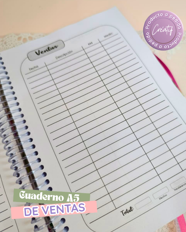 Producto - Cuaderno de ventas a pedido A5 /6p/