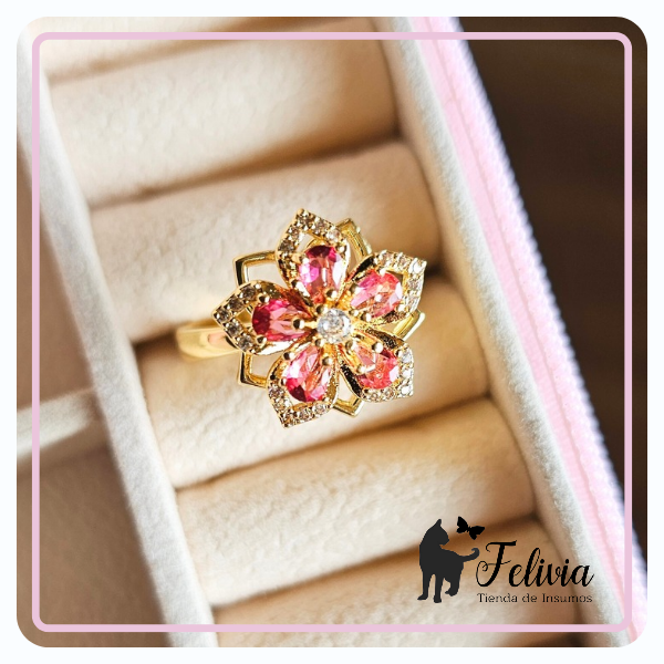 Producto - Anillo Flor Mágica giratorio ajustable