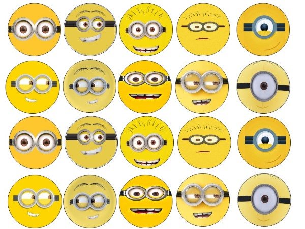 Producto - LAMINA MINIONS CARITAS