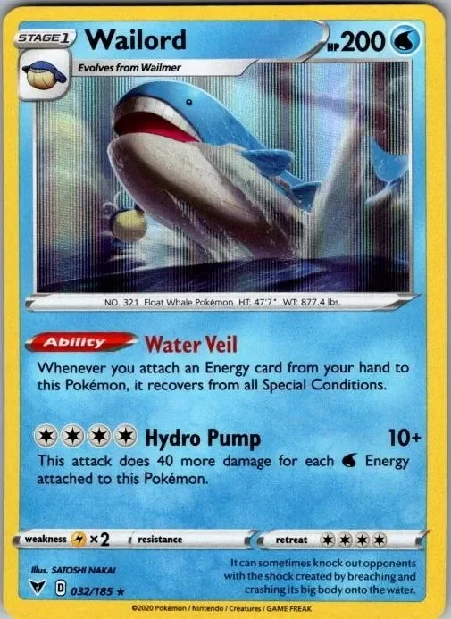 Producto - SWSH04: Vivid Voltage #032/185 Wailord Holo