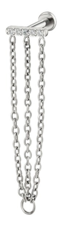 Producto - Labret lingote triple cadena