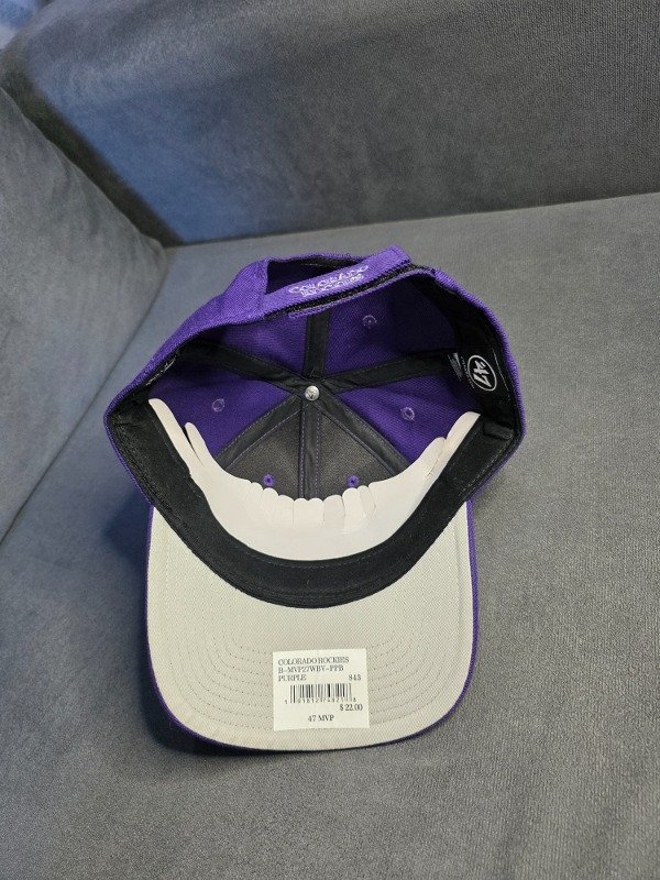 Colorado Rockies Purple '47 brand MVP adjustable velcro team — imagen 4