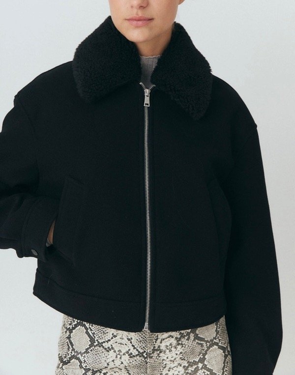 Producto - Campera Paño negro