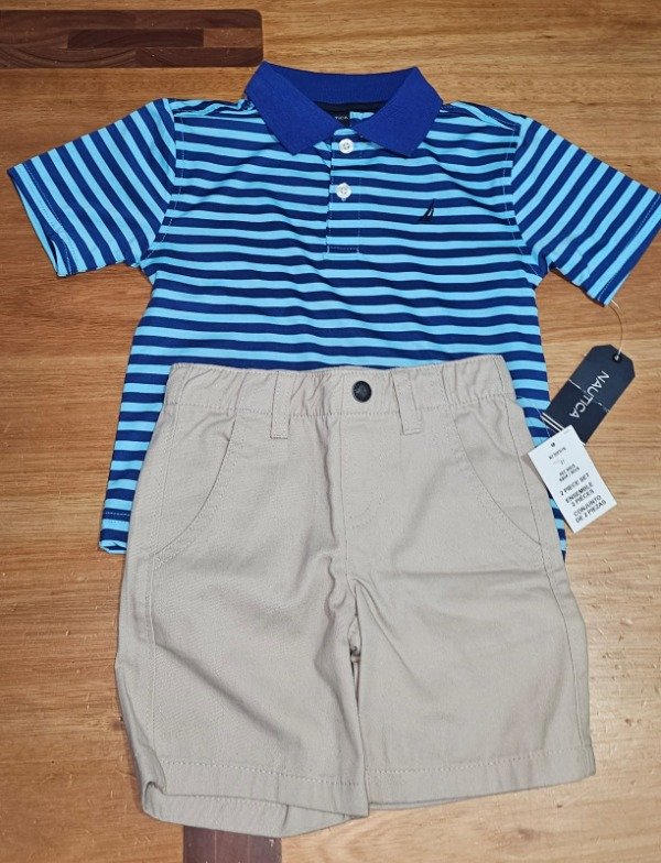Producto - Nautica. Set chomba y short beige