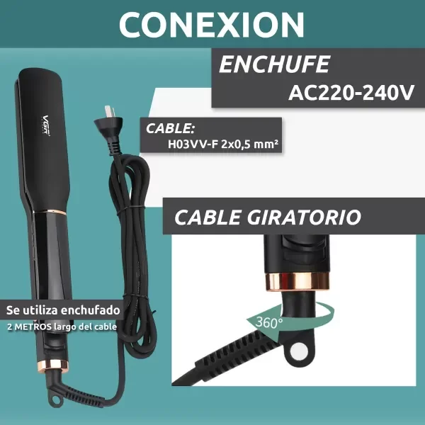 Producto - Planchita Rizadora Profesional Pelo Vgr V-519c - 1