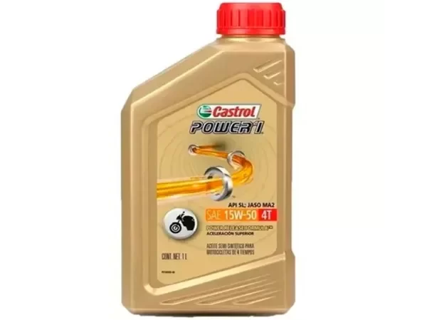 Producto - ACEITE CASTROL SEMISINTETICO POWER 1 4T 15W50 DORADO