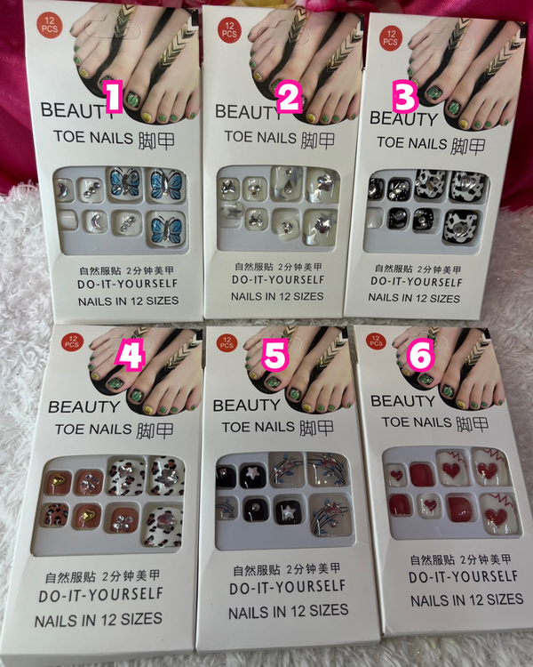 Producto - Uñas postizas para pies con strass III - 1
