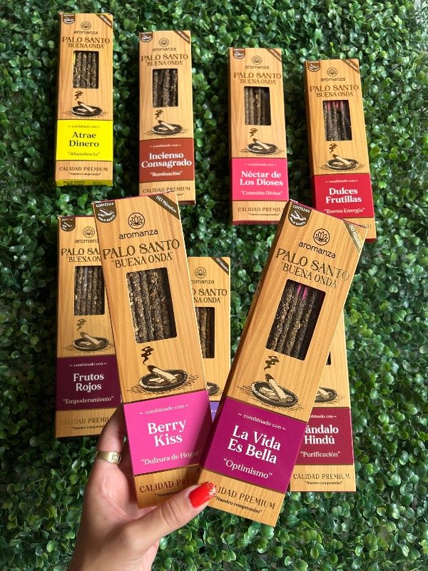 Producto - Pack x5 SAHUMERIOS PALO SANTO BUENA ONDA COMBINADO x8 unid