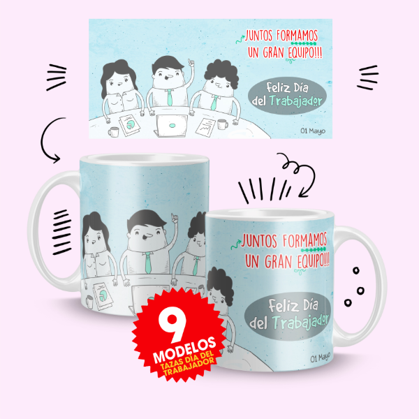 Producto - Plantillas Tazas Día del Trabajador Diseños sublimar #t651
