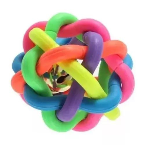 Producto - Pelota Trenzada Con Cascabel Para Perros Gatos 5.5 Cm - 1